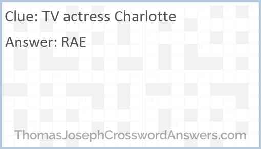 TV actress Charlotte Answer