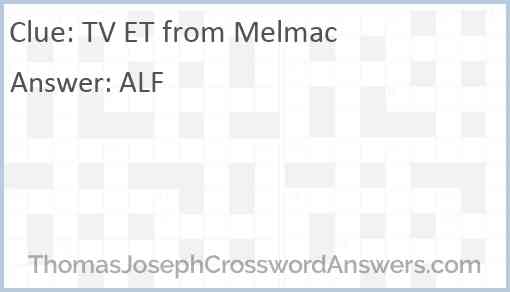 TV ET from Melmac Answer