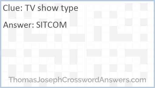 TV show type Answer