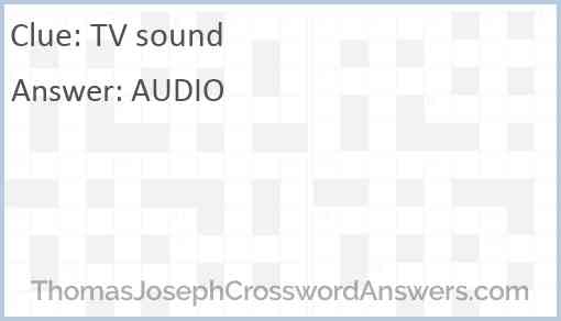 TV sound Answer