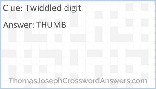 Twiddled digit Answer