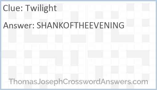 Twilight Answer