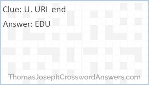 U. URL end Answer