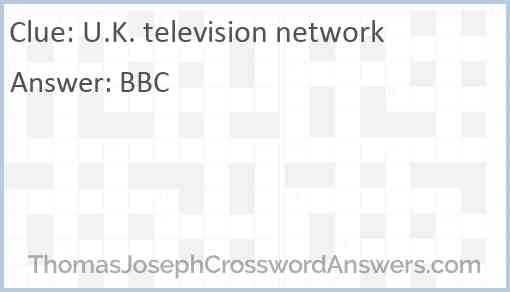 U.K. television network Answer