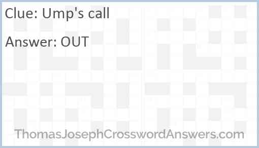 Ump’s call Answer