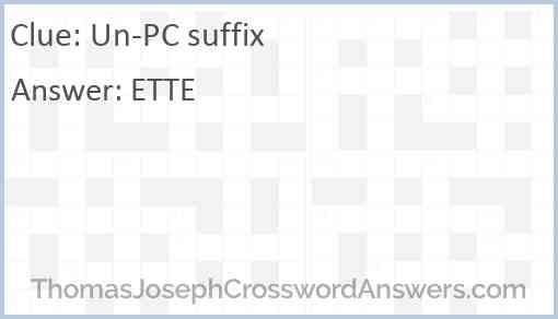 Un-PC suffix Answer