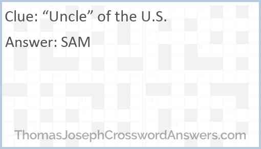 “Uncle” of the U.S. Answer