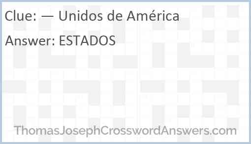 — Unidos de América Answer