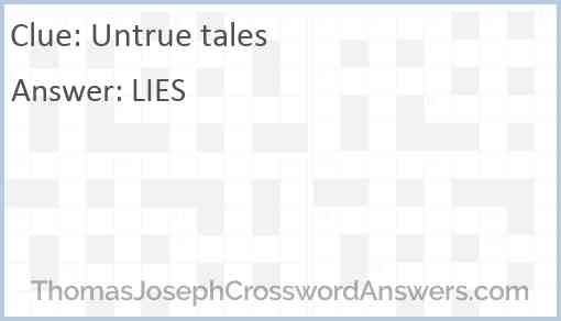 Untrue tales Answer