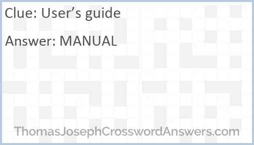 User’s guide Answer