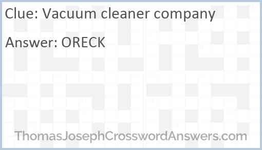 Vacuum cleaner company Answer
