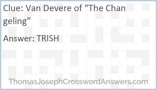 Van Devere of “The Changeling” Answer
