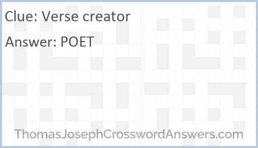 Verse creator Answer