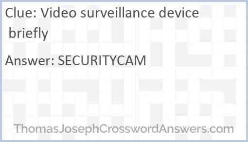 Video surveillance device briefly Answer
