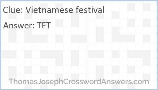 Vietnamese festival Answer