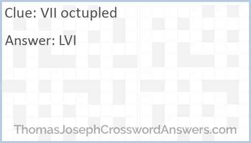 VII octupled Answer
