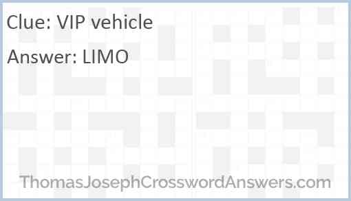 VIP vehicle Answer