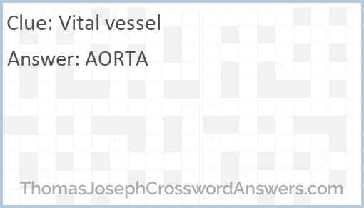 Vital vessel Answer