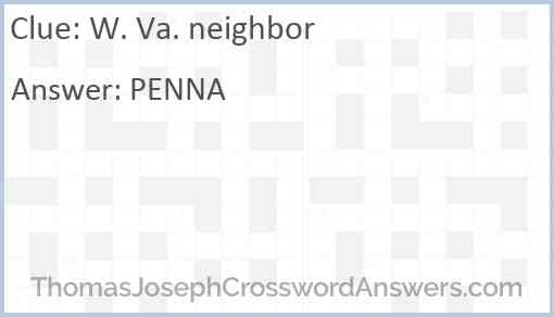 W. Va. neighbor Answer