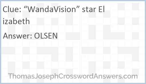 “WandaVision” star Elizabeth Answer