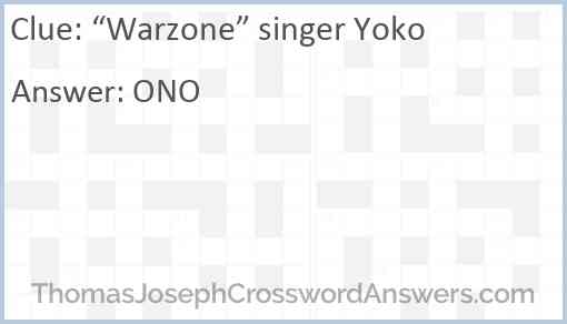 “Warzone” singer Yoko Answer