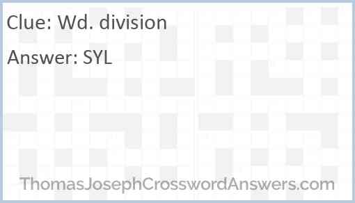 Wd. division Answer