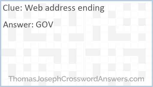Web address ending Answer