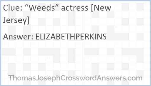 “Weeds” actress [New Jersey] Answer