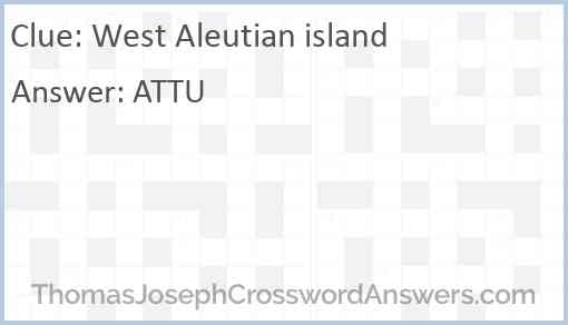 West Aleutian island Answer