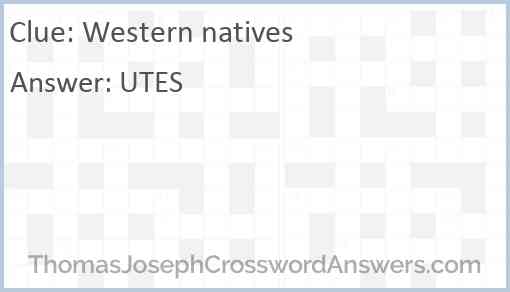 Western natives Answer