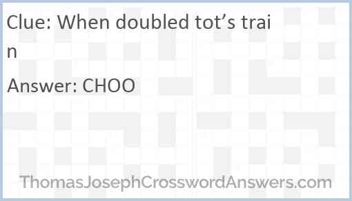 When doubled tot’s train Answer