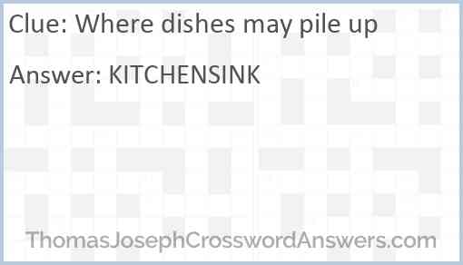 Where dishes may pile up Answer