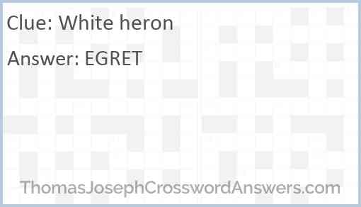 White heron Answer