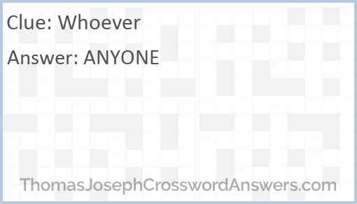 Whoever Answer