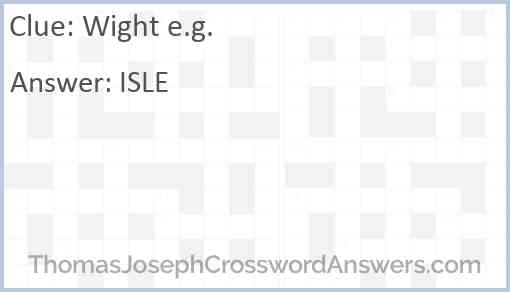 Wight e.g. Answer