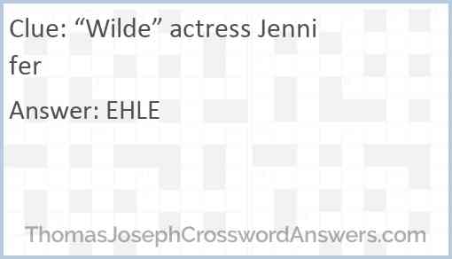 “Wilde” actress Jennifer Answer