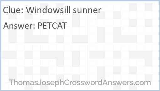 Windowsill sunner Answer
