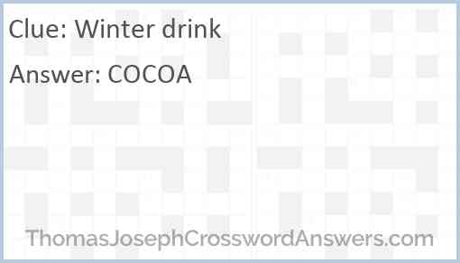 Winter drink Answer
