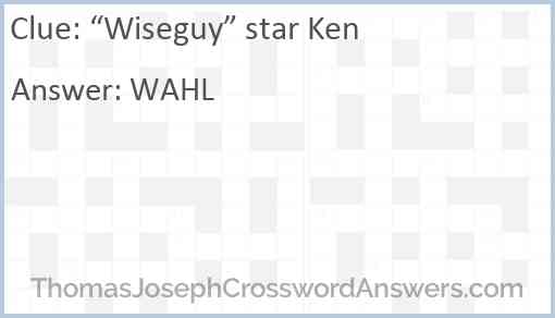 “Wiseguy” star Ken Answer