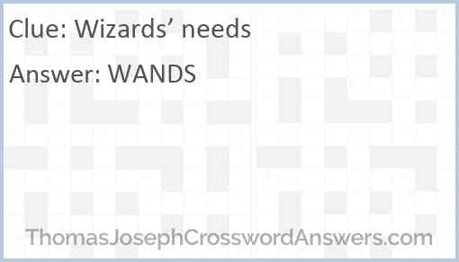 Wizards’ needs Answer
