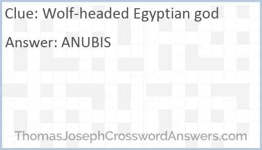Wolf-headed Egyptian god Answer