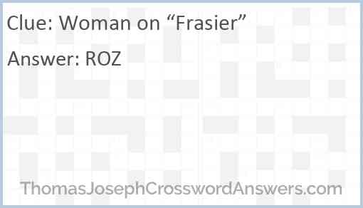 Woman on “Frasier” Answer