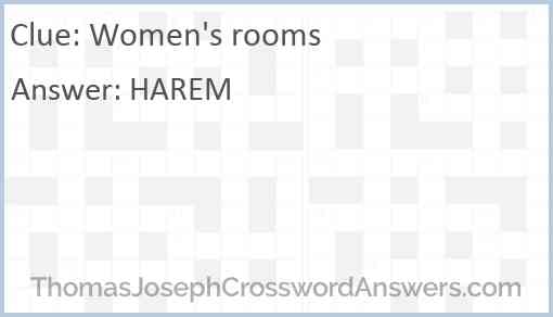 Women's rooms Answer
