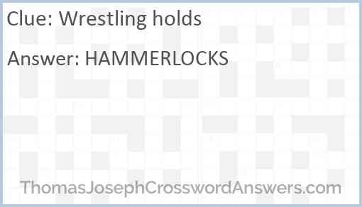 Wrestling holds Answer