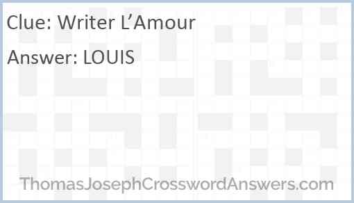 Writer L’Amour Answer