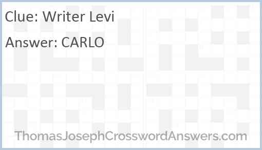 Writer Levi Answer