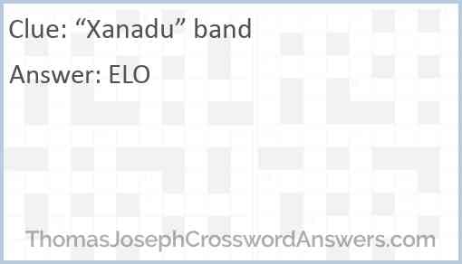 “Xanadu” band Answer