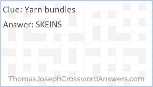 Yarn bundles Answer