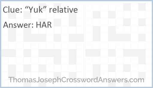 “Yuk” relative Answer