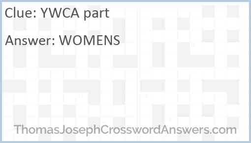 YWCA part Answer